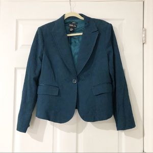 STYLE & CO Blue Embossed blazer